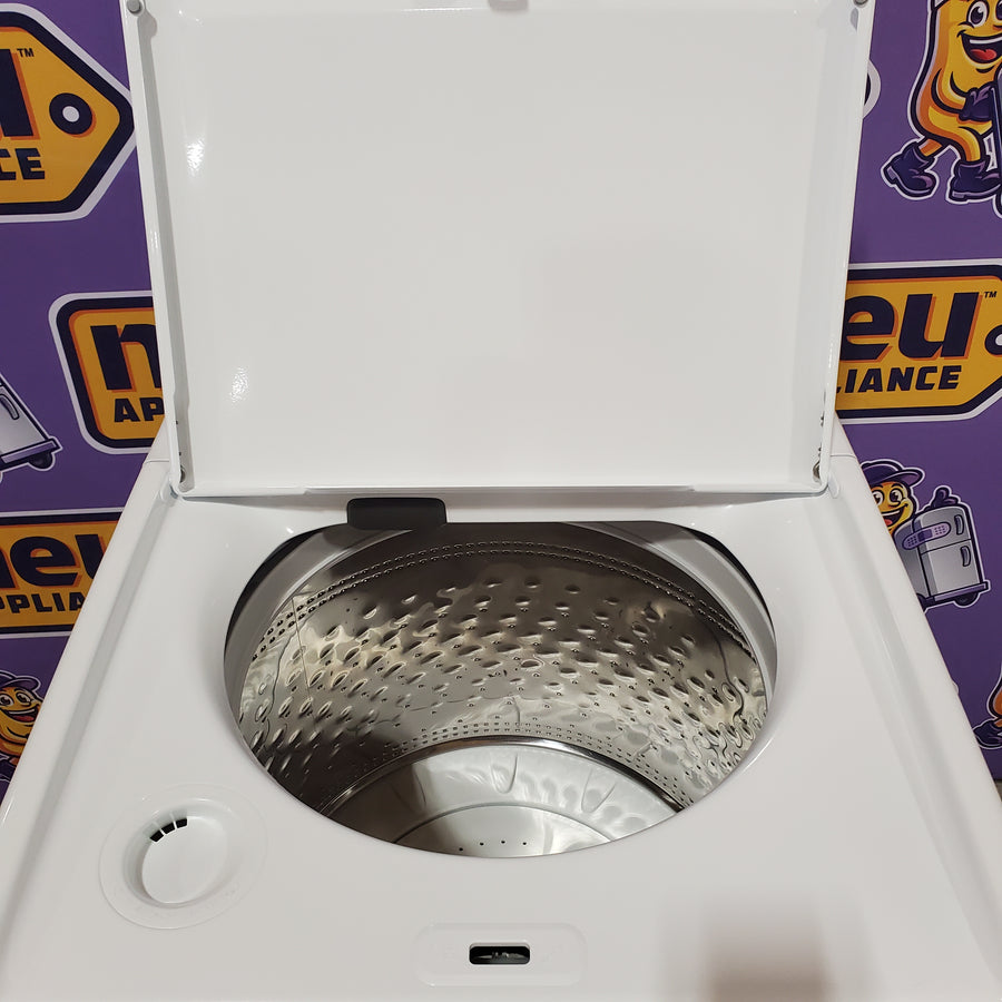Whirlpool White Top Load 4.6 Cu. Ft. Washer with Built-In Faucet WTW5010LW - Scratch & Dent (Minor) and Whirlpool White Electric 7.0 Cu. Ft. Dryer with Moisture Sensing 16201 - WED5010LW - Scratch and Dent (Minor)
