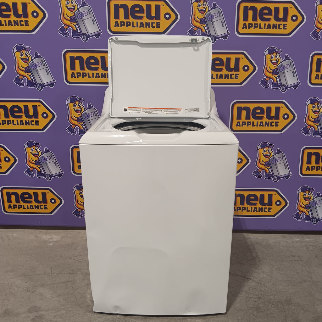 Hotpoint® 4.0 cu. ft. Capacity Washer with Cold Plus and Water Level Control HTW265ASWWW - Scratch & Dent (Major) and Hotpoint 6.2 cu. ft. Capacity Electric Dryer with Up To 120 ft. Venting and Shallow Depth 16184 - HTX26EASWWW - Scratch & Dent (Minor)