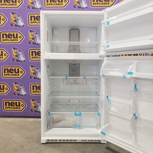 Whirlpool 33" Wide Top Freezer 20.5 cu ft Refrigerator with Ice Maker and Frameless Glass Shelves and Flexi-Slide Bin 3SD868 - WRT311FZDW - Open Box