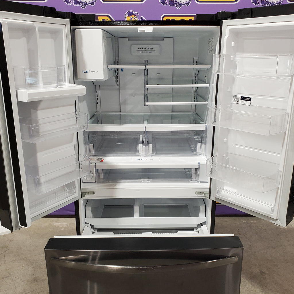 Pictures of Frigidaire 28 Cu. Ft. Standard-Depth French Door Refrigerator in Black Stainless Steel 20331SD302 - FRFS2823AD - Scratch & Dent (Moderate) - Neu Appliance Outlet - Discount Appliance Outlet in Austin, Tx