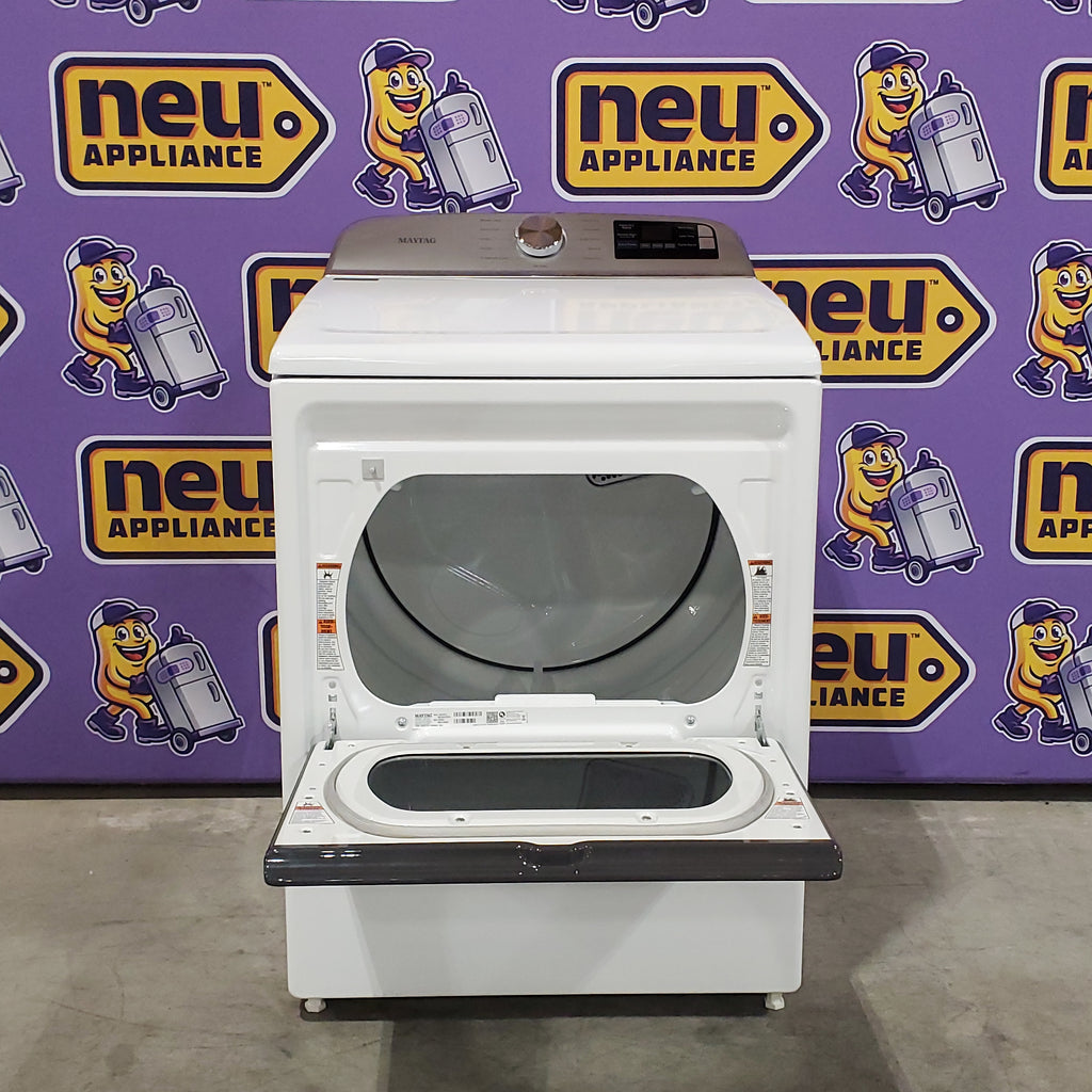Maytag 5.2 Cu. Ft. Top Load Agitator Washer with Extra Power and Smart Appliance MTW6205RW - Open Box and Maytag 7.4 Cu. Ft. Top Load Electric Dryer with Extra Power and Advanced Moisture Sensing 16103 - MED6205RW - Open Box