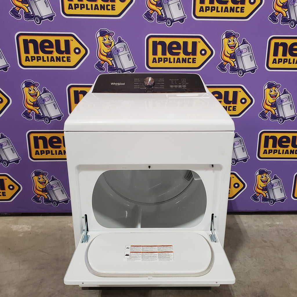 Pictures of Whirlpool White Top Load 4.6 Cu. Ft. Washer with Built-In Faucet WTW5010LW - Scratch & Dent (Minor) and Whirlpool White Electric 7.0 Cu. Ft. Dryer with Moisture Sensing 16201 - WED5010LW - Scratch and Dent (Minor) - Neu Appliance Outlet - Discount Appliance Outlet in Austin, Tx