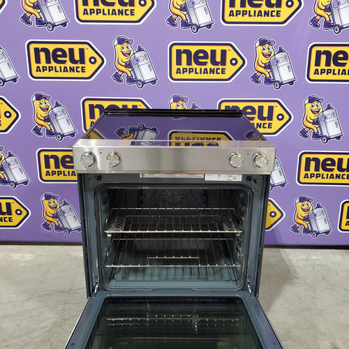 Pictures of KitchenAid 30-in Glass Top 5 burners 6.4-cu ft Convection Oven Slide-In Electric Range in Stainless Steel 22131SD66 - KSEG700ESS - - Neu Appliance Outlet - Discount Appliance Outlet in Austin, Tx