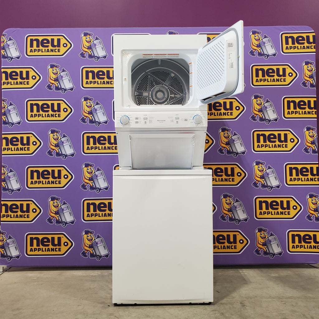 Pictures of Frigidaire White Electric Laundry Center with 3.9 Cu. Ft. Washer and 5.5 Cu. Ft. Dryer FLCE7522AW3 - Certified Refurbished - Neu Appliance Outlet - Discount Appliance Outlet in Austin, Tx
