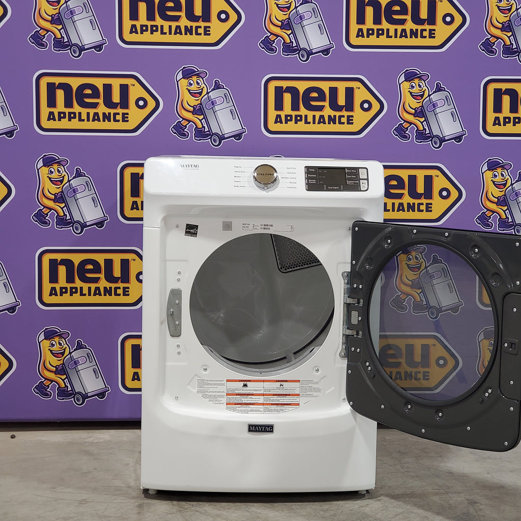 Pictures of Maytag Front Load 7.3 Cu. Ft. Electric Dryer with Extra Power and Quick Dry Cycle MED5630HW - Scratch & Dent (Minor) - Neu Appliance Outlet - Discount Appliance Outlet in Austin, Tx