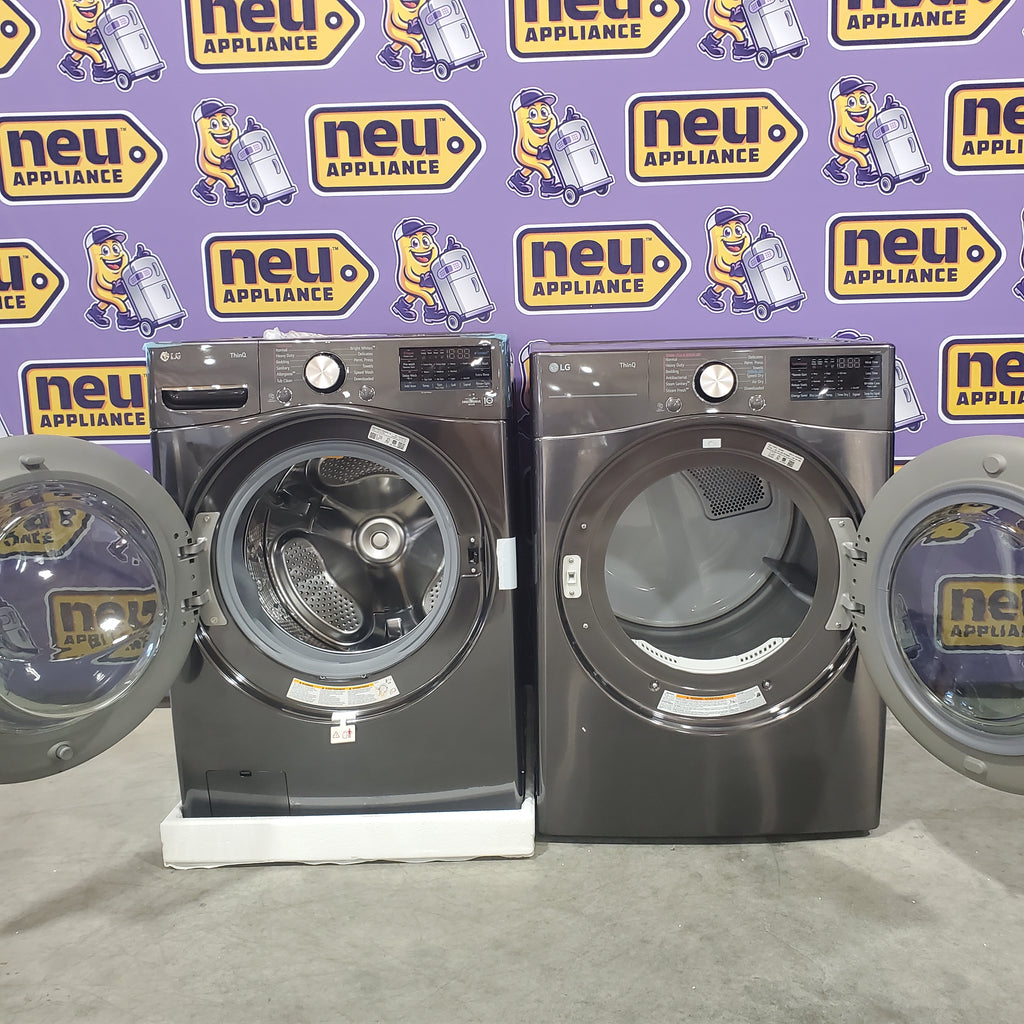 LG Smart Front Load 4.5 Cu. Ft. Washer with TurboWash 360 Technology WM4000HBA - New in Box and LG Smart Wi-Fi Enabled Front Load Electric 7.4 Cu. Ft. Dryer with TurboSteam and Built-In Intelligence 16070 - DLEX4000B - Scratch & Dent (Minor)