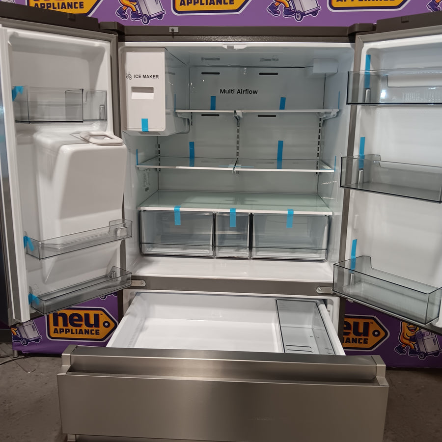 Hisense PureFlat 25.6-cu ft 4-Door Smart French Door ENERGY STAR Refrigerator in Stainless Steel with Ice Maker, Water and Ice Dispenser 22231SD314 - HRM260N6TSE - Scratch & Dent (Moderate)
