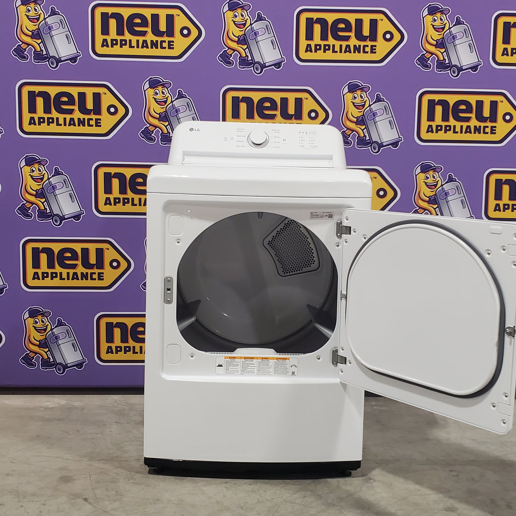 Pictures of LG Ultra Large Capacity Top Load 4.1 Cu. Ft. Washer with Agitator and Deep Fill WT6105CW - New and LG Ultra Large Capacity Electric 7.3 Cu. Ft. Dryer with Sensor Dry Technology DLE6100W - Open Box - Neu Appliance Outlet - Discount Appliance Outlet in Austin, Tx