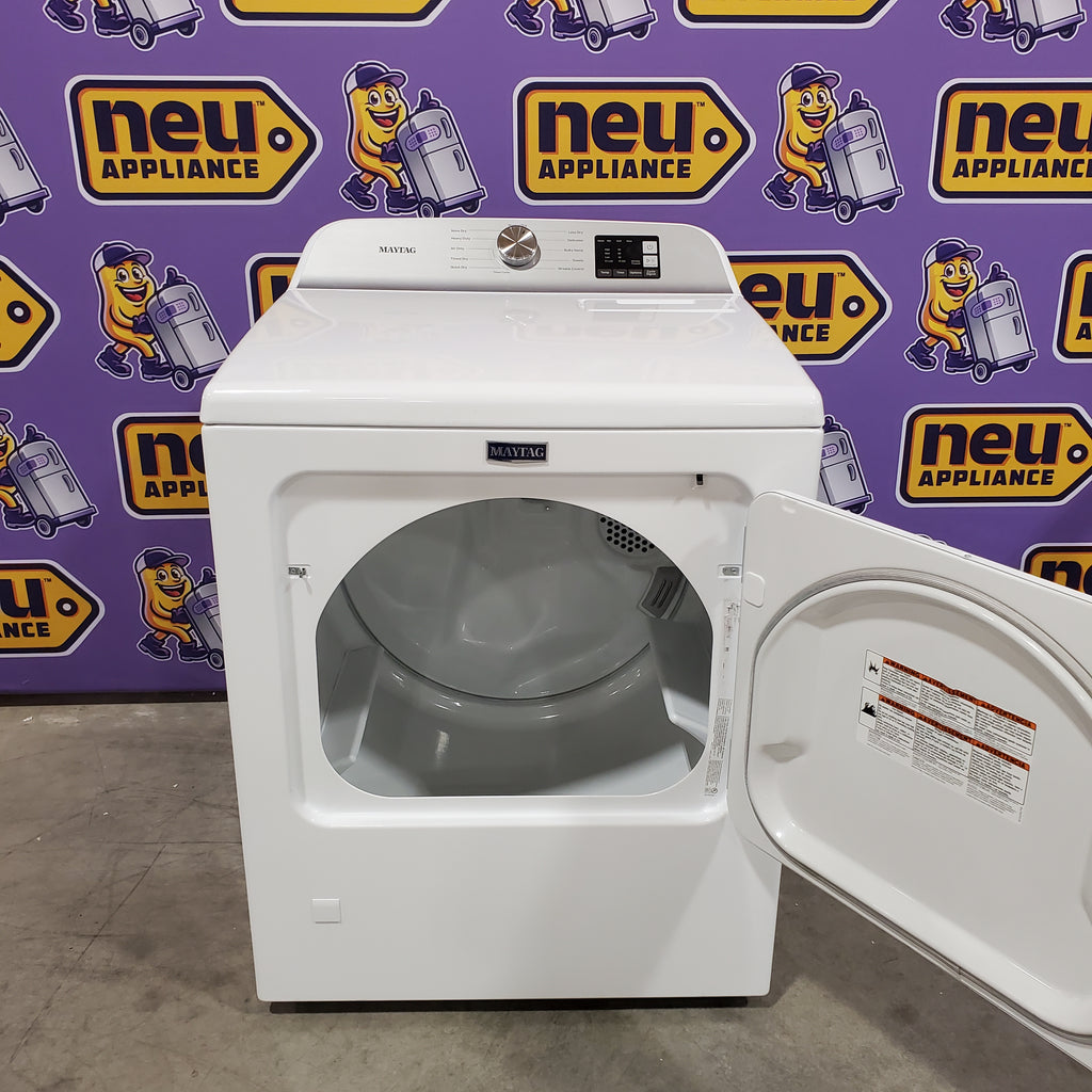 Pictures of Maytag Top Load 4.8 cu ft Washer with Deep Fill and Slow-Close Glass Lid MVW6200KW - Scratch & Dent (Minor) and Maytag 7.0 cu. ft Top Load Gas Dryer with Moisture Sensing 16153 - MGD6200KW - Open Box - Neu Appliance Outlet - Discount Appliance Outlet in Austin, Tx