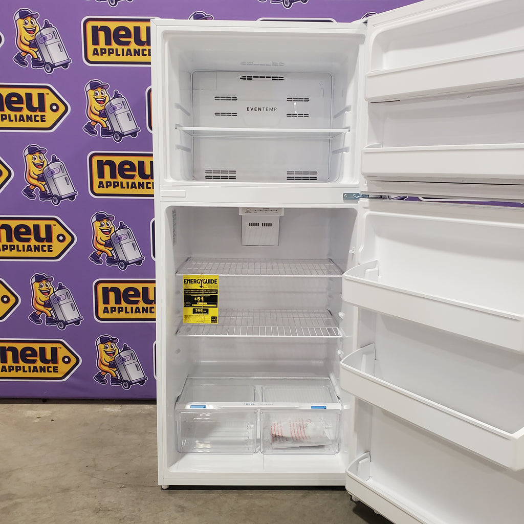 Pictures of Frigidaire 18 Cu. Ft. Garage Ready Top Freezer Refrigerator 20131SD195 - FFHT1814YW - Scratch & Dent (Moderate) - Neu Appliance Outlet - Discount Appliance Outlet in Austin, Tx