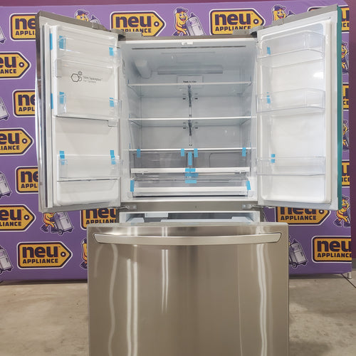 Pictures of LG Fingerprint Stainless Steel Smart Wi-Fi Enabled 3 Door French Door 26 Cu. Ft. Refrigerator with Smart Cooling Plus and Dual Ice Makers LFXS26973S - Certified Refurbished - Neu Appliance Outlet - Discount Appliance Outlet in Austin, Tx