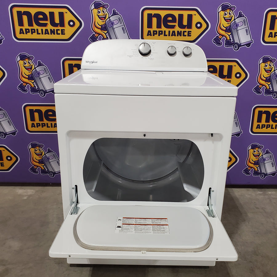 Whirlpool 3.8–3.9 Cu. Ft. Top Load Washer with 2 in 1 Removable Agitator and Soil Level Selection WTW4957PW - Scratch & Dent (Minor) and Whirlpool White Electric 7.0 Cu. Ft. Dryer with Auto Dry 16186 - WED4950HW - Scratch & Dent (Minor)