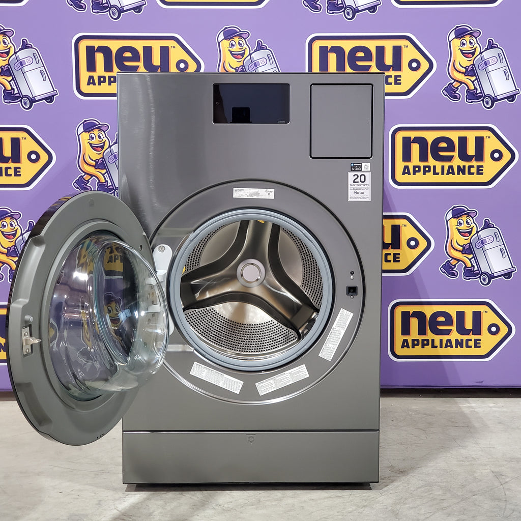 Pictures of Samsung 5.3 cu. ft. Bespoke AI Laundry Vented Combo™ All-in-One Ultra Capacity Washer and Electric Dryer with AI Home in Dark Steel WD90F53AVS - Open Box - Neu Appliance Outlet - Discount Appliance Outlet in Austin, Tx