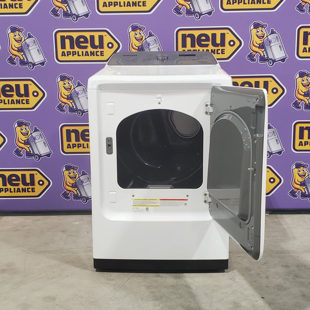 Pictures of 5.2 cu. ft. Samsung Large Capacity Smart Top Load Washer with Super Speed Wash in White and 7.4-cu ft Electric Dryer (White) - New in Box Washing Machine with Scratch and Dent Dryer - Neu Appliance Outlet - Discount Appliance Outlet in Austin, Tx