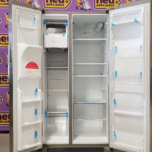 Pictures of Frigidaire 25.6 cu. ft. ENERGY STAR Side by Side Refrigerator with Exterior Water and Ice Dispenser in Stainless Steel FRSS2623AS - Scratch & Dent (Minor) - Neu Appliance Outlet - Discount Appliance Outlet in Austin, Tx