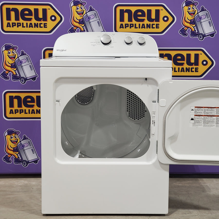 Whirlpool White Gas 7.0 Cu. Ft. Vented Dryer with Wrinkle Shield Option and AutoDry Drying System WGD4815EW - Open Box