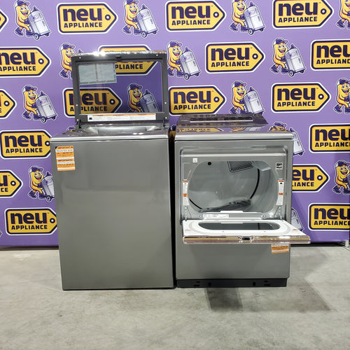 Whirlpool Chrome Shadow Top Load 5.2 Cu. Ft. Washer with Removable Agitator WTW8127LC - Scratch & Dent (Minor) and Whirlpool Chrome Shadow Electric 7.4 Cu. Ft. Dryer with Moisture Sensor 16063 - WED8127LC - Scratch and Dent (Minor)