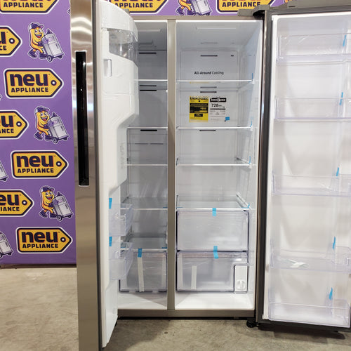 Samsung 27.4-cu ft Side-by-Side Refrigerator with Ice Maker in Fingerprint Resistant Stainless Steel 5SD266 - RS27T5200SR - Scratch & Dent (Minor)