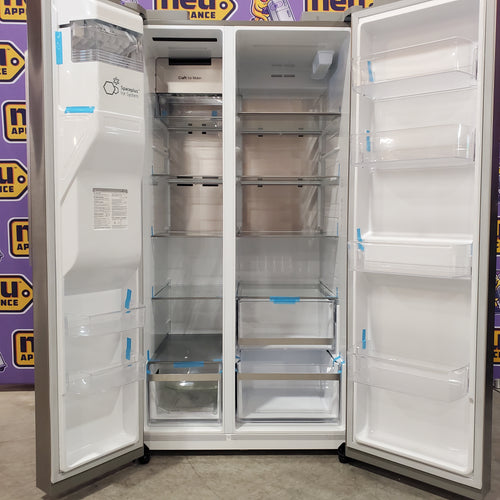 LG 27 cu. ft. Smart Side-by-Side Refrigerator with Smooth Touch Ice & Water Dispenser 3SD661 - LL27T3530S - Scratch & Dent (Minor)