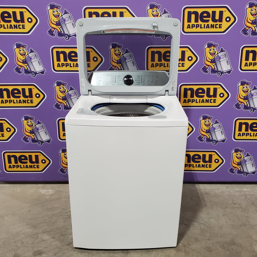 GE Profile 5.0 cu. ft. High-Efficiency ENERGY STAR Smart Top Load Washer in White with Microban Technology 22136SD365 - PTW600BSRWS - Scratch & Dent (Moderate)