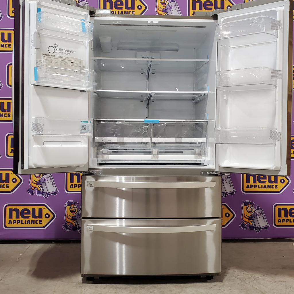 LG 27.8-cu ft 4-Door French Door Refrigerator with Dual Ice Maker in Fingerprint Resistant Steel 5SD197 - LRMXS2806S - Open Box