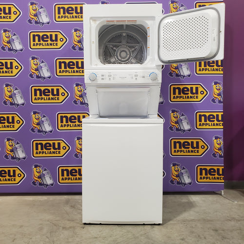 Pictures of Frigidaire Electric Washer/Dryer Laundry Center - 3.9 Cu. Ft Washer and 5.5 Cu. Ft. Dryer in White with MaxFill Wash Cycle FLCE7522AW - Scratch & Dent (Minor) - Neu Appliance Outlet - Discount Appliance Outlet in Austin, Tx