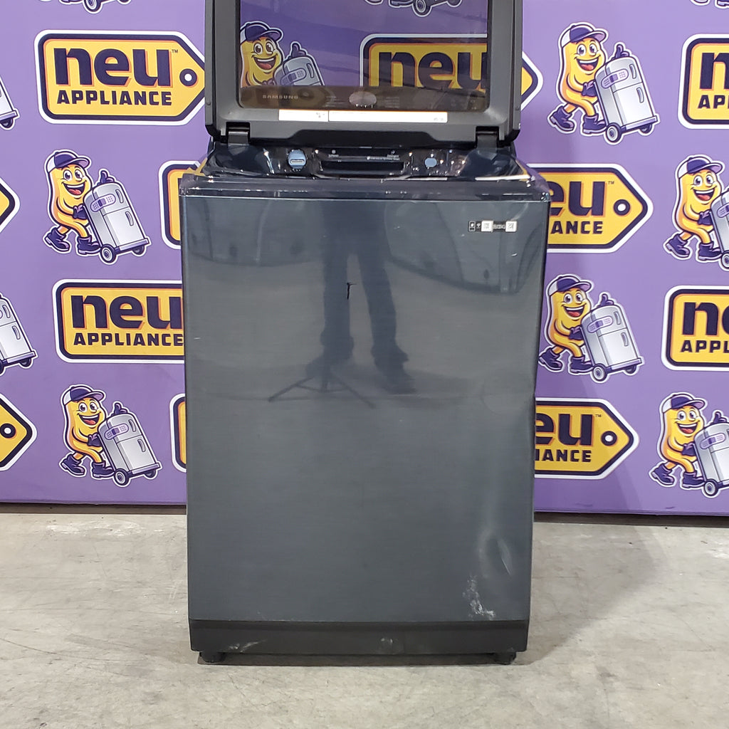 Pictures of Samsung Brushed Navy Blue 5.4 cu. ft. Smart Top Load Washer with Pet Care Solution and Super Speed Wash 1CR0515 - WA54CG7150AD - Certified Refurbished - Neu Appliance Outlet - Discount Appliance Outlet in Austin, Tx