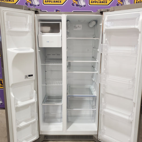 Frigidaire 25.6 cu. ft. ENERGY STAR Side by Side Refrigerator with Exterior Water and Ice Dispenser in Stainless Steel 20231SD248 - FRSS2623AS - Scratch & Dent (Moderate)