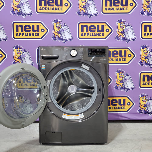 Pictures of LG Stackable Smart Front Load 4.5 Cu. Ft. Washer with TurboWash 360 Technology in Black Steel WM4000HBA - Scratch & Dent (Minor) - Neu Appliance Outlet - Discount Appliance Outlet in Austin, Tx