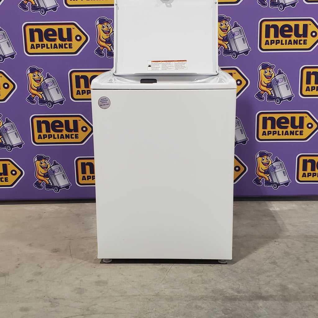 Pictures of Whirlpool Top Load Impeller 4.6 Cu. Ft. Washer with Built-In Faucet WTW5010LW and Whirlpool Top Load Electric Moisture Sensing 7.0 Cu. Ft. Dryer with Steam WED5050LW - Scratch and Dent (Minor) - Neu Appliance Outlet - Discount Appliance Outlet in Austin, Tx