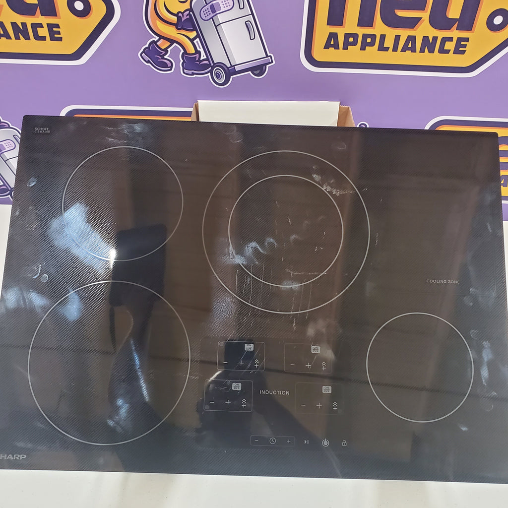Pictures of Sharp European Black Mirror Finish 30 In. 4 Burner Cooktop with Bridge Element SDH3042DB - Scratch and Dent (Minor) - Neu Appliance Outlet - Discount Appliance Outlet in Austin, Tx