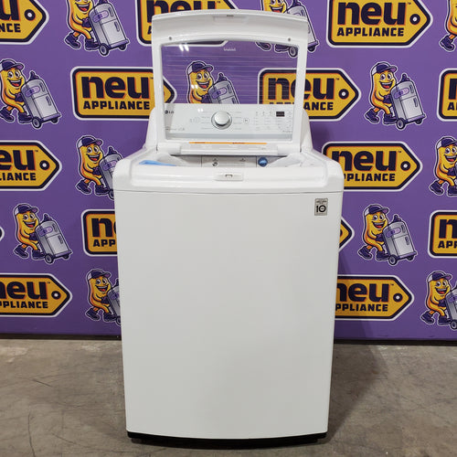 LG White Top Load 5.0 Cu. Ft. Mega Capacity Washer with TurboDrum Technology 25137SD708 - WT7150CW - Scratch & Dent (Minor)