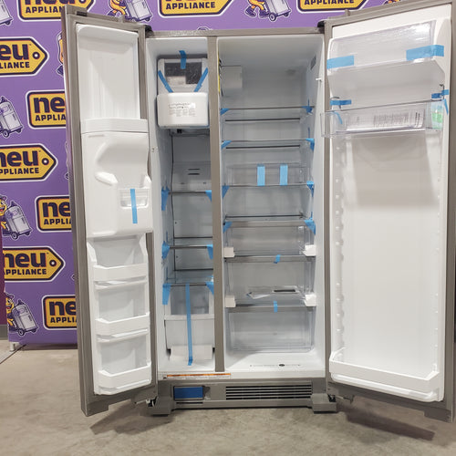Whirlpool 33" Wide Side by Side 21 Cu. Ft. Refrigerator with Can Caddy and Frameless Glass Shelves in Fingerprint Resistant Stainless Steel 3SD668 - WRS321SDHZ - Open Box