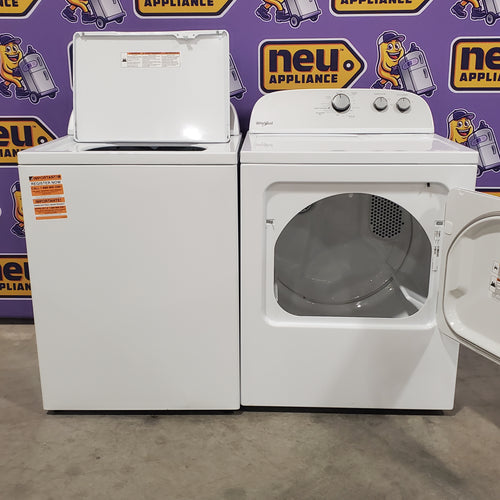 Pictures of Whirlpool Top Load 3.5 Cu. Ft. Washer with Deep Water Wash Option WTW4816FW - Scratch & Dent (Minor) and Whirlpool Vented 7.0 Cu. Ft. Electric Dryer 16130 - WED4815EW - Scratch & Dent (Minor) - Neu Appliance Outlet - Discount Appliance Outlet in Austin, Tx