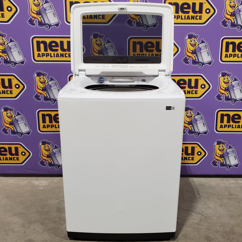 Pictures of Samsung 5.2 cu. ft. Large Capacity Smart Top Load Washer with Super Speed Wash in White 22132SD117 - WA52DG5500AW - Scratch & Dent (Minor) - Neu Appliance Outlet - Discount Appliance Outlet in Austin, Tx