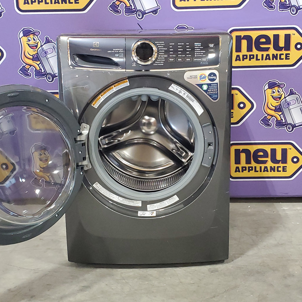 Electrolux Titanium Front Load 600 Series 4.5 Cu. Ft. Washer with Smartboost ELFW7637AT - Scratch & Dent (Major) and Electrolux Frontload Electric Steam Dryer 16071 - ELFE7537AT - Scratch & Dent (Minor)