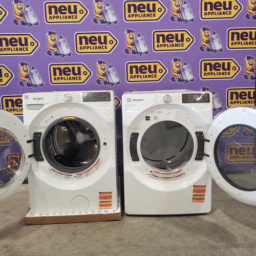 Pictures of Whirlpool 4.5 cu. ft. Smart Front Load ENERGY STAR® Washer with FreshFlow™ Vent System WFW5720RW - New in Box and Whirlpool 7.4 cu. ft. Smart Front Load ENERGY STAR® Electric Dryer with Wrinkle Shield™ Option WED5720RW - Open Box - Neu Appliance Outlet - Discount Appliance Outlet in Austin, Tx