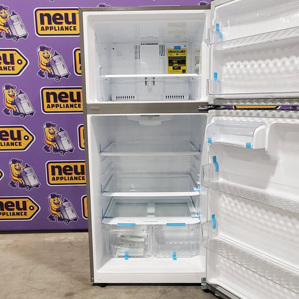 Pictures of LG 20 cu. ft. 30 Inch Wide Top Freezer Refrigerator in Stainless Steel 21SD008 - LTCS20020S - Scratch & Dent (Minor) - Neu Appliance Outlet - Discount Appliance Outlet in Austin, Tx