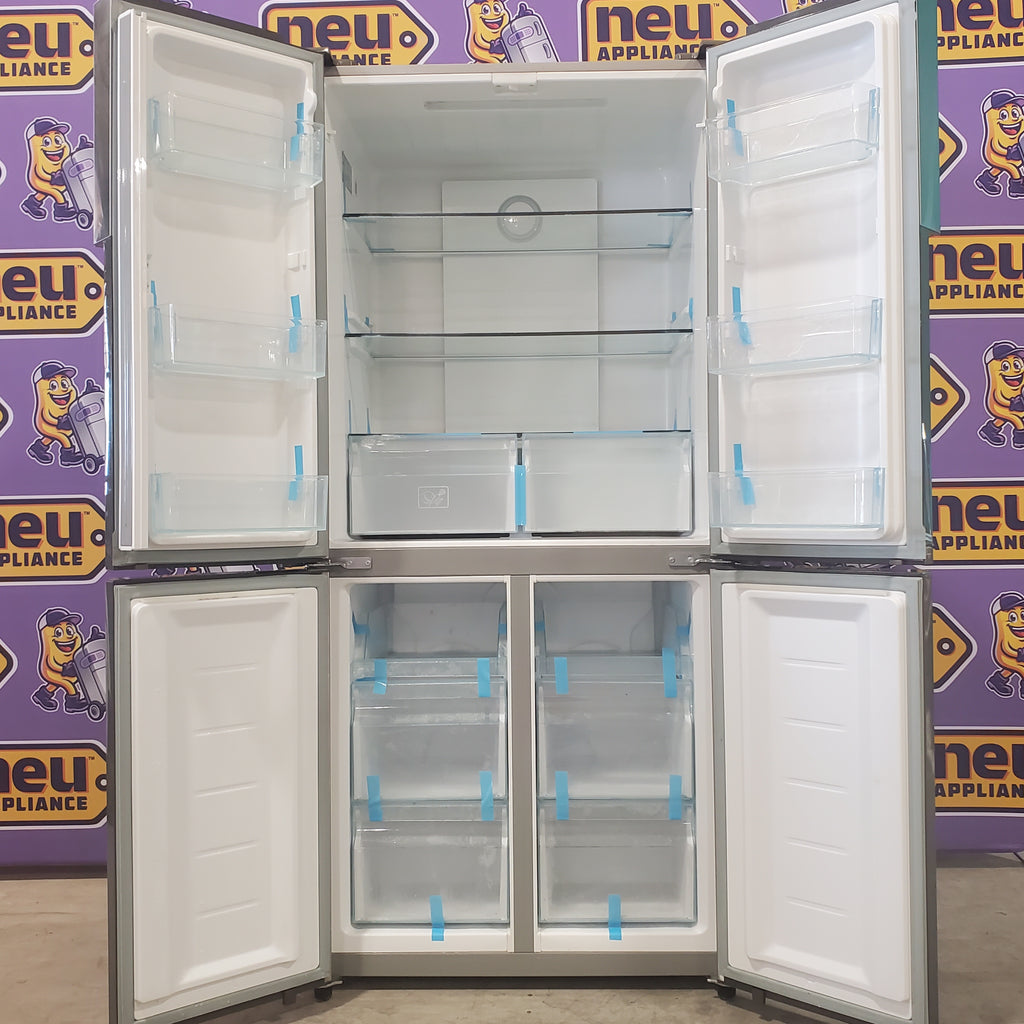 Pictures of 33" Wide Haier ENERGY STAR 16.4 Cu. Ft. Quad Door Counter Depth Refrigerator - Certified Refurbished - Neu Appliance Outlet - Discount Appliance Outlet in Austin, Tx