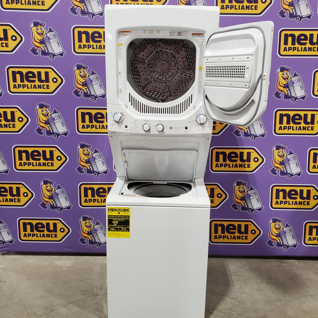 Pictures of GE Unitized Spacemaker® 2.3 cu. ft. Capacity Washer with Stainless Steel Basket and 4.4 cu. ft. Capacity Electric Dryer 251310SD915 - GUD24ESSMWW - Scratch & Dent (Minor) - Neu Appliance Outlet - Discount Appliance Outlet in Austin, Tx