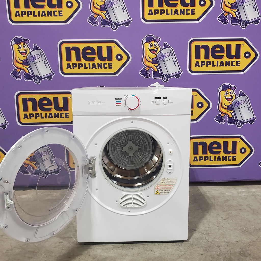 Vibekio 1.8 cu. ft. vented Front Load Stackable Compact Electric Dryer in White 6SD94 - CD-7 - Scratch & Dent (Minor)