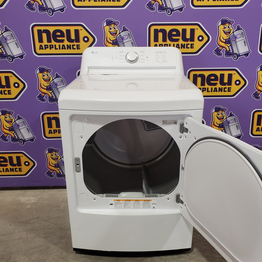 LG ENERGY STAR 7.3 cu. ft. Gas Dryer with Dial-A Cycle Knob and FlowSense Duct Clogging Indicator  31131SD58 - DLG6101W - Scratch & Dent (Minor)