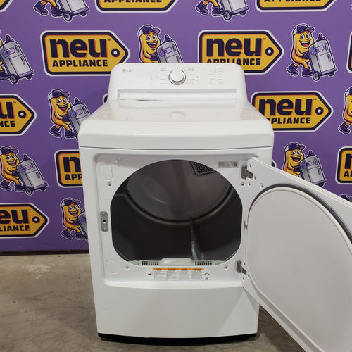LG ENERGY STAR 7.3 cu. ft. Gas Dryer with Dial-A Cycle Knob and FlowSense Duct Clogging Indicator  31131SD58 - DLG6101W - Scratch & Dent (Minor)