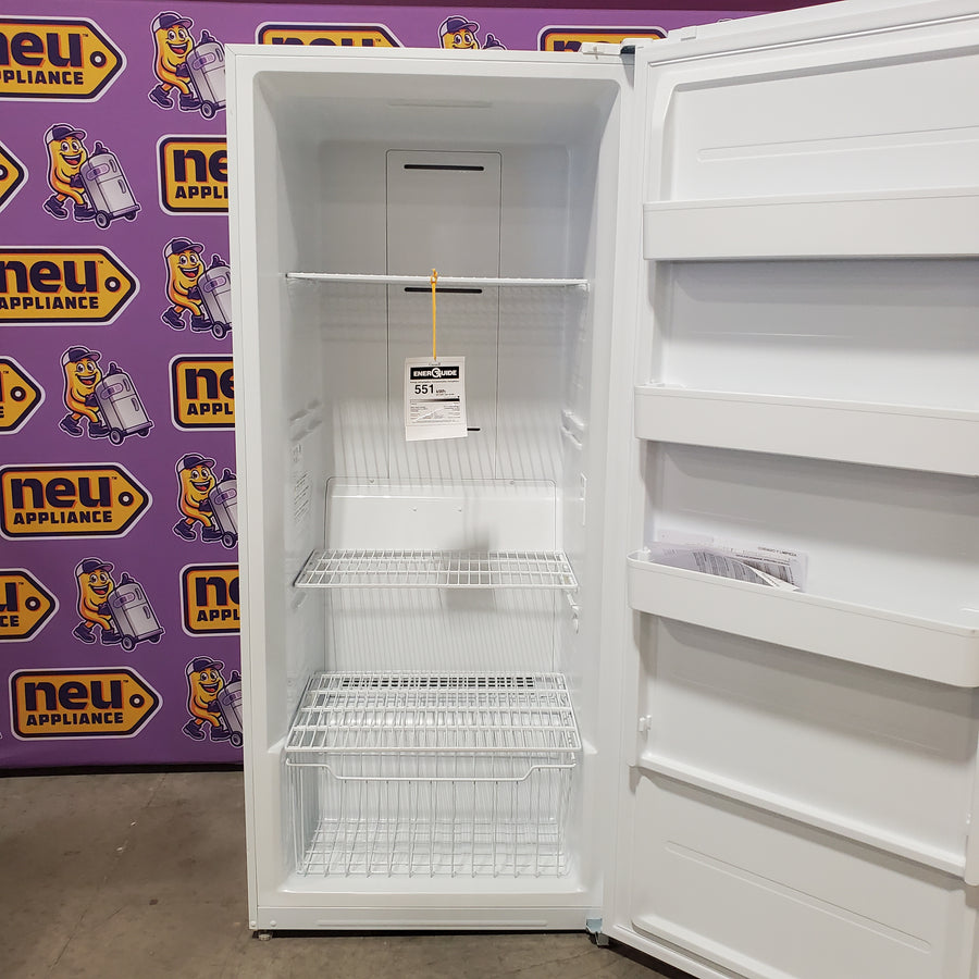 GE® 14.2 Cu. Ft. Frost-Free Garage Ready Upright Freezer in White 251311SD932 - FUF21QRRWW - Scratch & Dent (Moderate)