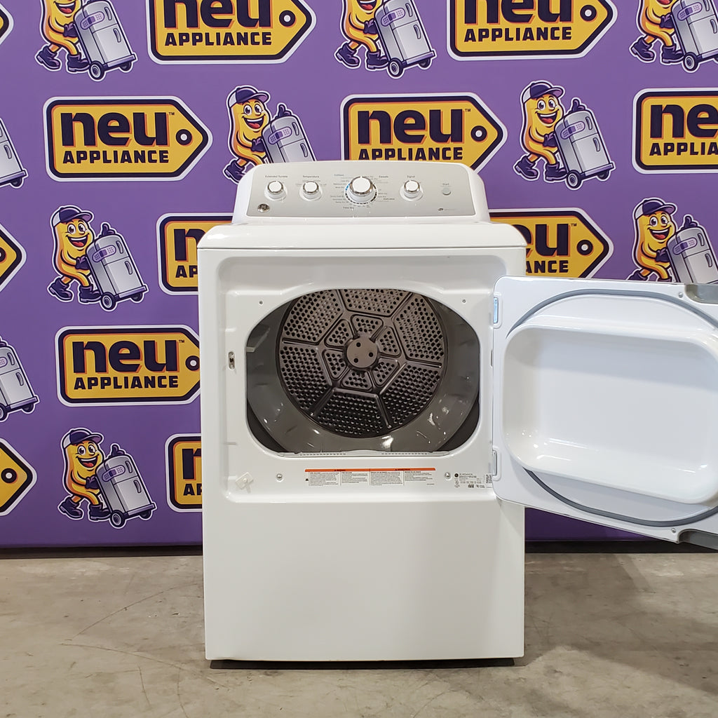 Pictures of GE White Electric Aluminized Alloy Drum 7.2 Cu. Ft. Capacity Dryer with Sensor Dry and Extended Tumble GTD45EASJWS - Certified Refurbished - Neu Appliance Outlet - Discount Appliance Outlet in Austin, Tx