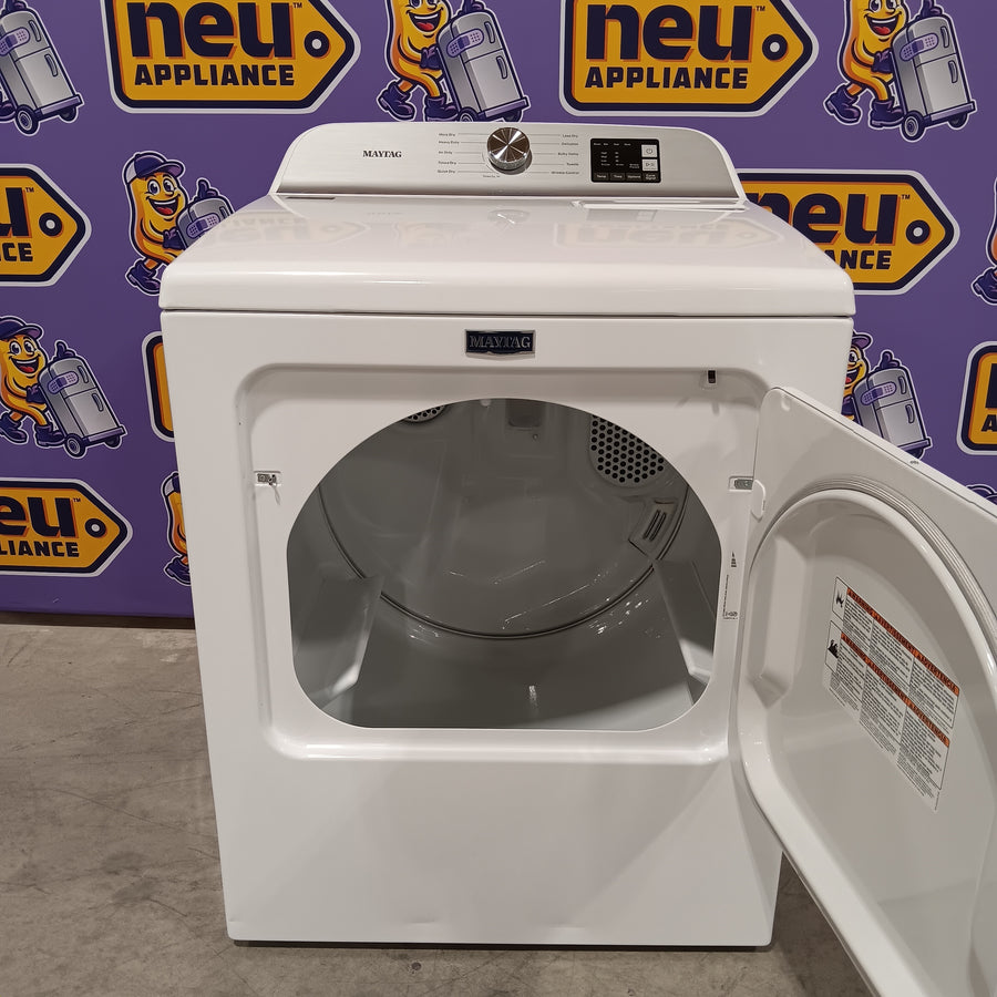 Maytag Top Load 4.8 cu ft Washer with Deep Fill and Slow-Close Glass Lid MVW6200KW - Scratch & Dent (Moderate) and Maytag 7.0 cu ft Electric Dryer with Moisture Sensing and Quick Dry Cycle 16176 - MED6200KW - Scratch & Dent (Moderate)