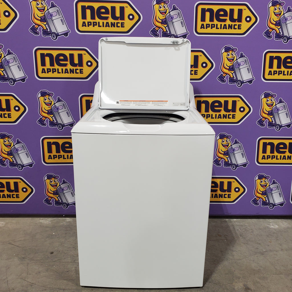 Pictures of GE® 4.3 cu. ft. Capacity Washer with Stainless Steel Basket, Cold Plus and Water Level Control 3SD000188 - GTW385ASWWS - Open Box - Neu Appliance Outlet - Discount Appliance Outlet in Austin, Tx
