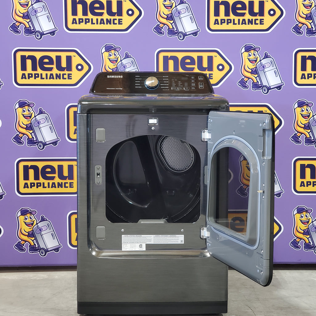 Pictures of Samsung 7.4 cu. ft. Smart Electric Dryer with Sensor Dry in Brushed Black DVE47CG3500V - Open Box - Neu Appliance Outlet - Discount Appliance Outlet in Austin, Tx