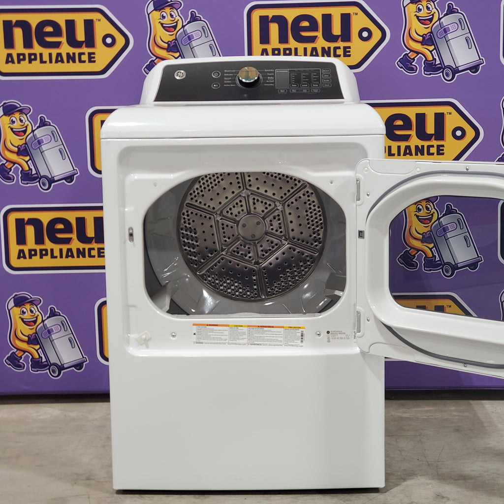 Pictures of GE White Electric 7.4 Cu. Ft. Dryer with Up to 120 FT. Venting and Sensor Dry GTD58EBSVWS - Open Box - Neu Appliance Outlet - Discount Appliance Outlet in Austin, Tx
