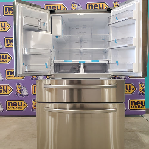 Pictures of Fingerprint-Resistant Stainless Steel ENERGY STAR Samsung 28 cu. ft. 4 Door French Door Refrigerator with FlexZone Drawer RF28R7201SR - Open Box - Neu Appliance Outlet - Discount Appliance Outlet in Austin, Tx
